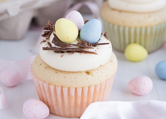 White Chocolate Easter Egg Cupcakes