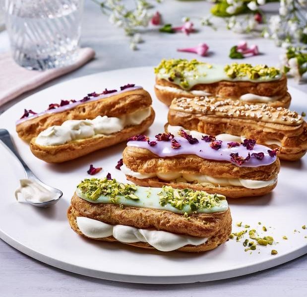 Fresh Cream Jewelled Eclairs