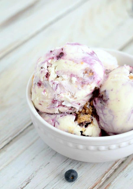 Lemon Blueberry Cheesecake Ice Cream