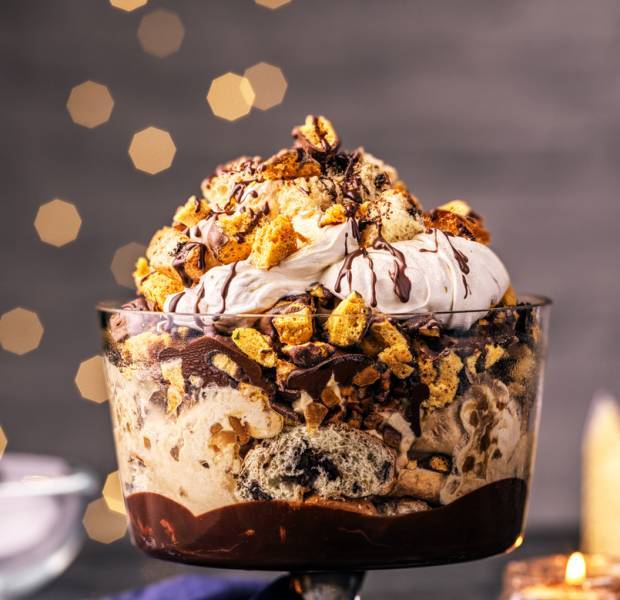 Glitzy Chocolate Ice Cream Trifle