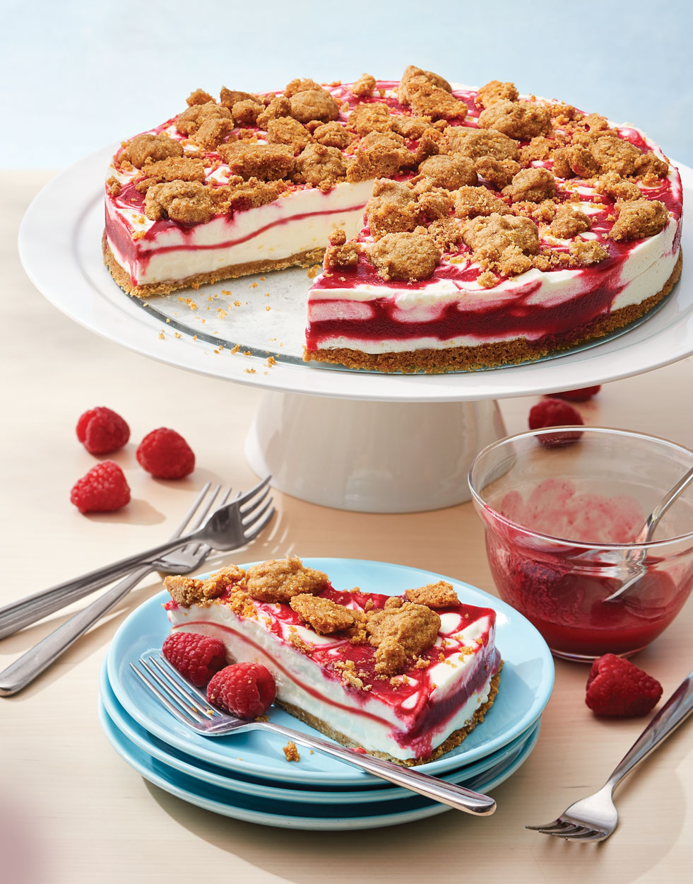 Raspberry Ripple Ice Cream Pie