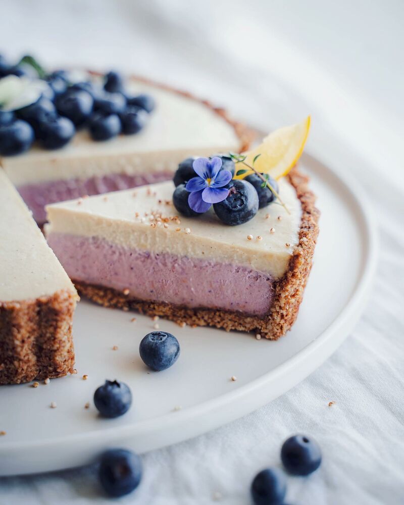 White Chocolate & Blueberry Cheesecake Tart